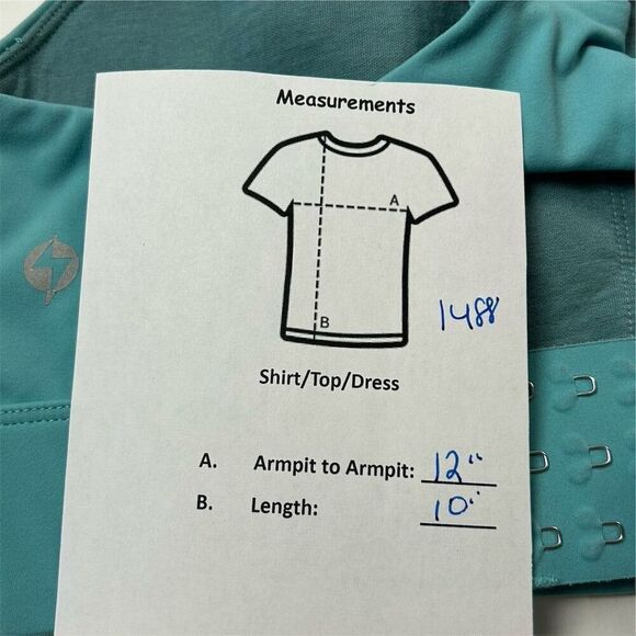 Popflex Women's Sports Bra XXS Blue Criss-Cross Back Padded Wireless - Picture 4 of 8